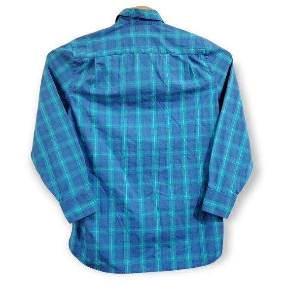 Southern Tide Club Men's Small‎ Blue, Yellow Plaid LS Performance Cotton Shirt - Picture 3 of 4